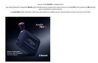 Altavoz Bluetooth AuraOn MiniGo Azul 5W