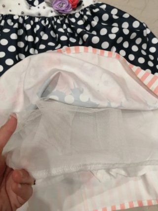 Vestitino pois blu e bianco