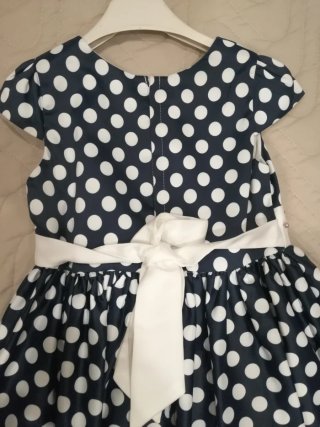 Vestitino pois blu e bianco