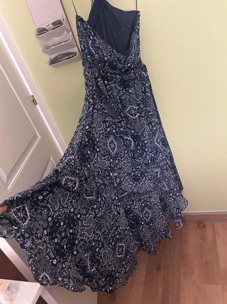 Vestido largo estampado paisley
