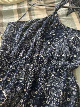 Vestido largo estampado paisley