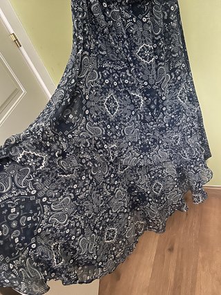 Vestido largo estampado paisley