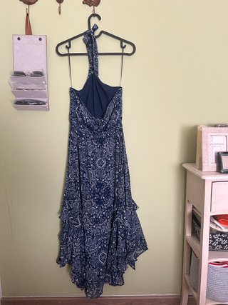 Vestido largo estampado paisley