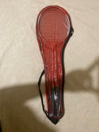 Racchette da Badminton con Custodia Rossa