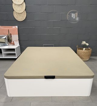 Canapé abatible de madera color blanco