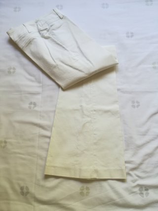 Pantalón blanco campana talla S