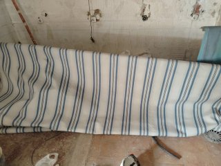 Toldo Rayas Azul y Blanco