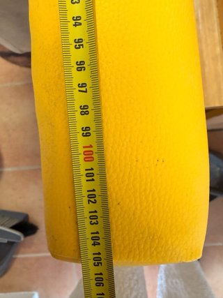Cabecero cama 105cm amarillo polipiel