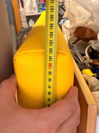 Cabecero cama 105cm amarillo polipiel
