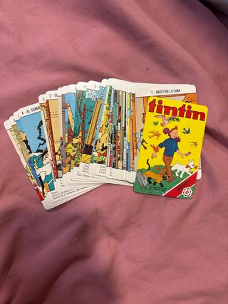 Juego de cartas Tintin 1981