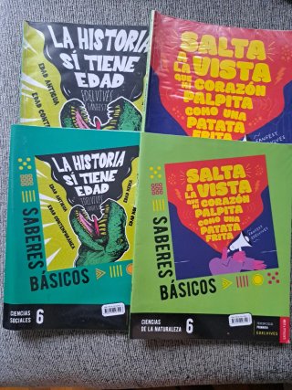 Libros  de natu y soci 6° primaria