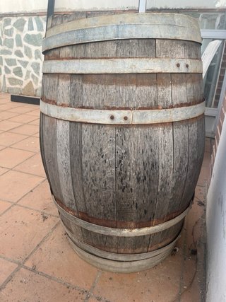 Barrica Antigua Madera Decoración Jardín