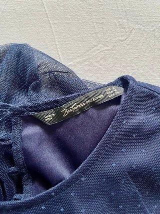 Abito Zara tulle pois gonna ampia elegante