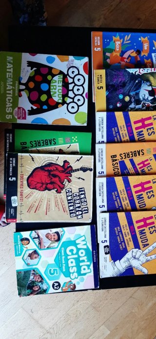Libros de texto 5 primaria colegio Pablo VI Ávila