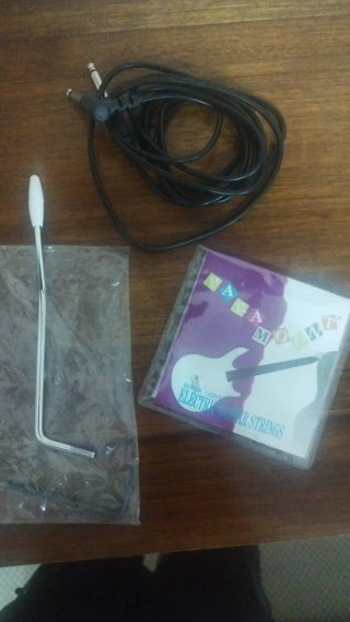 Guitarra Eléctrica Cuerdas y Cable