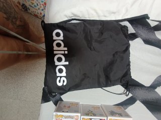 Mochila Adidas cordones negra