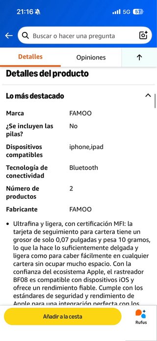 Wallet Tracker Card -Rastreador Tarjeta 4 unidades