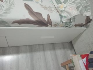 Cama con almacenaje blanca 2 cajones