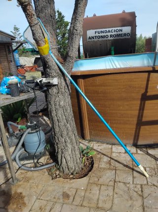 Piscina desmontable madera y plástico