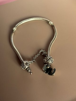 Pulsera Pandora con Cadena de Seguridad 18 cm