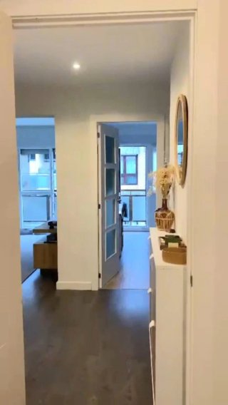 Puerta interior madera lacada blanco cristal