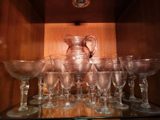 Juego de copas de cristal