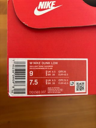 Nike Dunk Low Gris y Blanco Talla 42