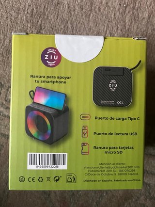Altavoz Ziu Z-Cube Bluetooth LED