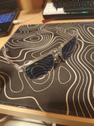 Gafas de sol transparentes cristal azul