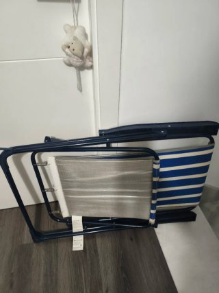 Silla plegable rayas azules