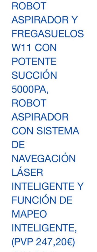 Robot Aspirador  Negro También frega Sin usar