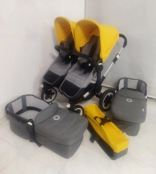 Bugaboo Donkey Amarillo y Gris