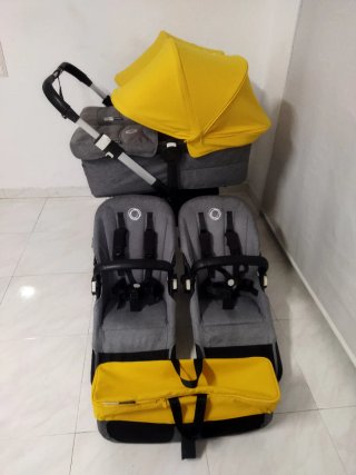 Bugaboo Donkey Amarillo y Gris