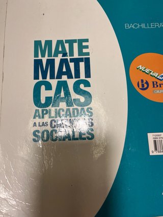 Matemáticas aplicadas a las ciencias sociales, ...