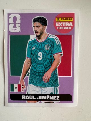 Cromo Panini Extra Raúl Jiménez Mundial 2026