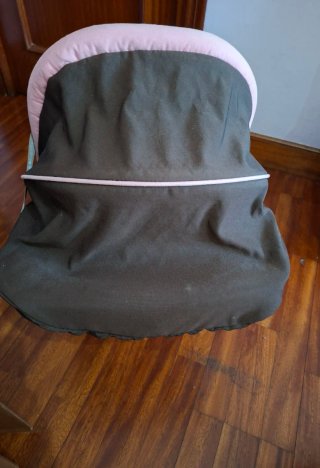 Hamaca para bebé rosa y marrón