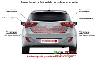 Piloto Trasero Derecho RENAULT SYMBOL año 2012 a