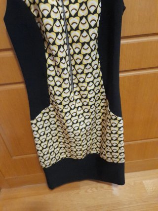 Vestido XTSY Negro y Amarillo