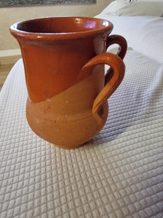 Brocca/Boccale rustico terracotta vintage.