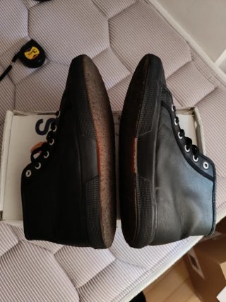 Botas Superga Piel Negras Talla 40