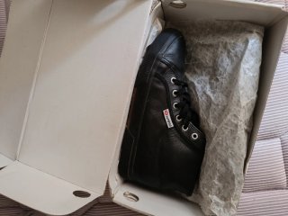 Botas Superga Piel Negras Talla 40