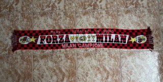 Bufanda AC Milan Roja y Negra