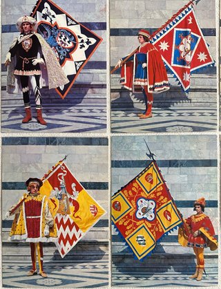 1973, 17 Postales Históricas Contrade Siena Italia