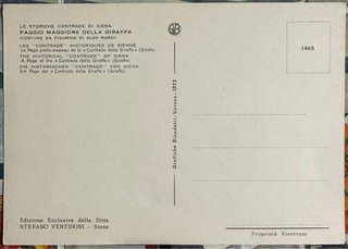 1973, 17 Postales Históricas Contrade Siena Italia