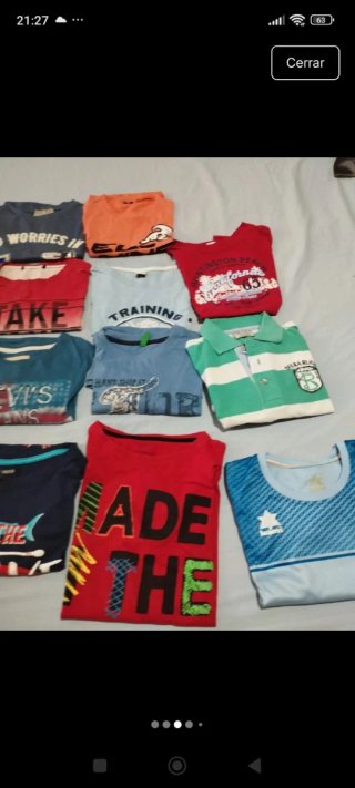 Lote 11 Camisetas Manga Corta Variadas 11 años