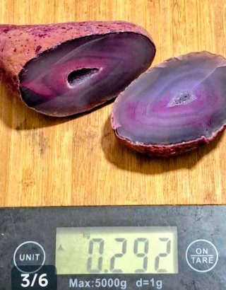 Geode Agata Diviso in Due Parti