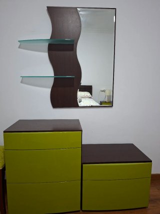 Mesitas de noche y cabecero 95×163×8cm