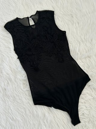 Top de encaje negro Nuevo