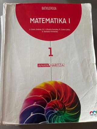 Matematika I, 1 Batxilergoa