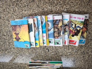 Conjunto de mini livros antigos